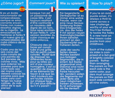 Łamigłówka Feliks 9 Recent Toys poziom 4/5