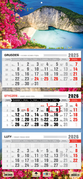 Kalendarz 2026 trójdzielny Zakhyntos KT1 V92