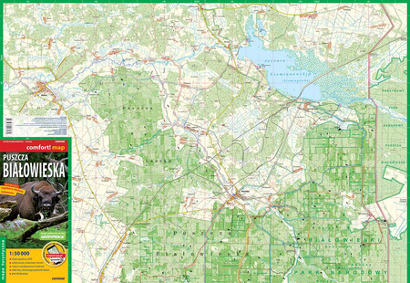 Puszcza Białowieska mapa turystyczna 1:50 000 laminat 2020