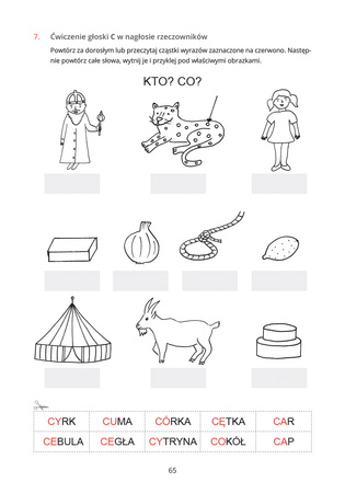 Ćwiczenia wprowadzające i utrwalające głoski S, Z, C, DZ