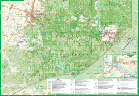 Puszcza Białowieska mapa turystyczna 1:50 000 laminat 2020