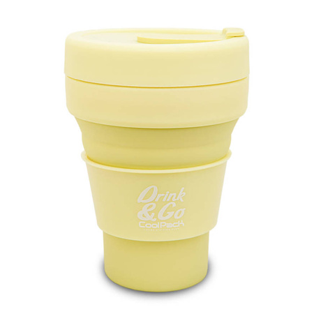 Kubek silikonowy 355 ml pastelowy powder yellow