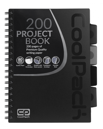 Kołobrulion B5 Coolpack 200 kartek czarny