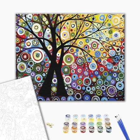 Malowanie po numerach BRUSHME 40x50 cm Drzewo szczęścia