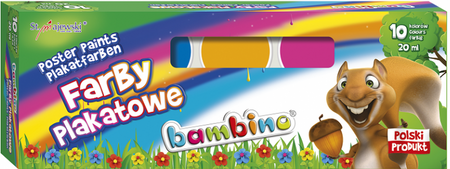 Farby plakatowe Bambino 10 kolorów 20ml