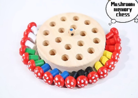 Gra Grzybki drewniane memory
