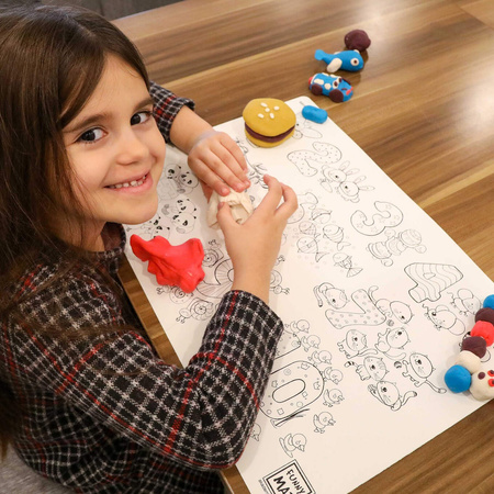 Biała mata Strigo Funny Mat Liczby 48x33.5 cm