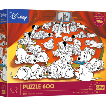 Puzzle 600 40-lecie Trefl 101 Dalmatyńczyków 37604