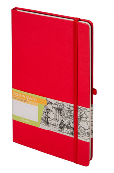 Notes romantyzm A5 gładki czerwony logo