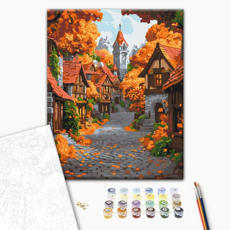 Malowanie po numerach BRUSHME 40x50 cm Październikowe Miasteczko