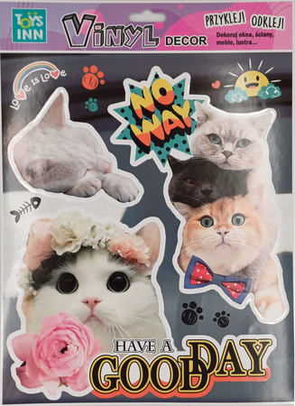 Naklejki winylowe ToysInn zwierzaki Koty No Way