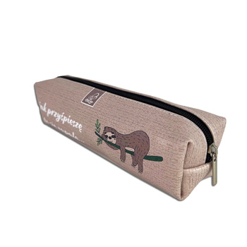 Piórnik szkolny młodzieżowy prostokąt kostka Leniwiec Zapalny