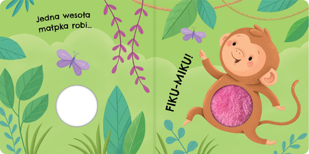 Wesołe małpki. Naciśnij brzuszek