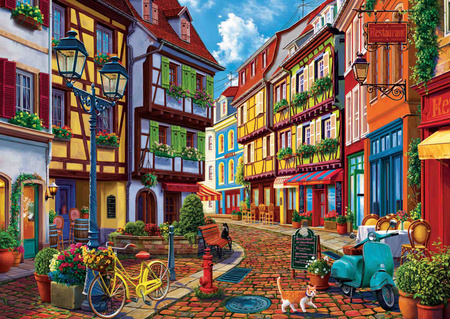 Puzzle 2000 Kolorowa uliczka 112808