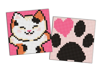 Diamentowa mozaika na magnesie IDEYKA 9x9 cm kids Puszyste Uściski