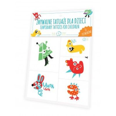 Tatuaże zmywalne dla dzieci Potwory PAP