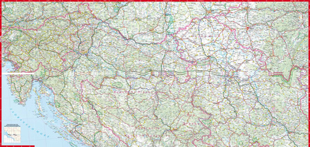 Chorwacja mapa samochodowa 1:750 000 laminat 2024
