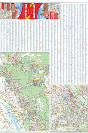 Warszawa. Mapa ścienna 1:28 000
