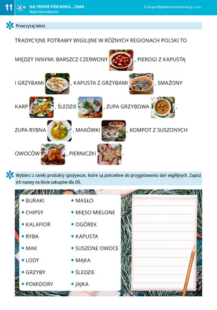 Na tropie pór roku Zima materiały dla uczniów z niepełnosprawnością intelektualną