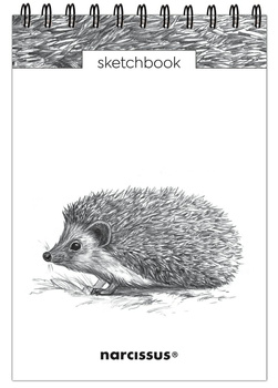 Szkicownik A5 Jeż pion na spirali 60k