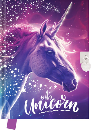 Pamiętnik z kłódką Unicorn 80 kratek