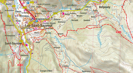 Central Pyrenees trekking map 1:50 000 laminat