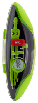 Cyrkiel szkolny z zapasowymi rysikami średnica koła 35cm metalowy 1 szt. mix MG