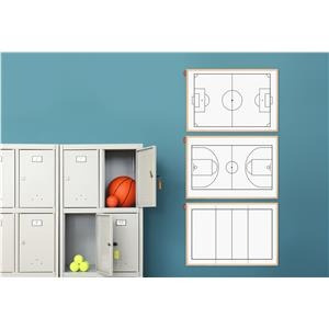 Tablica taktyczna suchościeralna magnetyczna MEMOBE biała boisko do piłki nożnej 90x60 cm