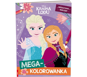Kraina Lodu mega kolorowanka brokatowe naklejki KOLB-9102