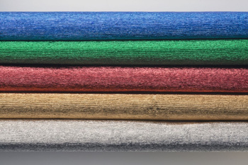 Bibuła marszczona 25x100cm 5 kolorów metalicznych Happy Color