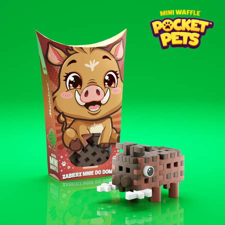 Klocki konstrukcyjne mini Pocket Pets Dzik