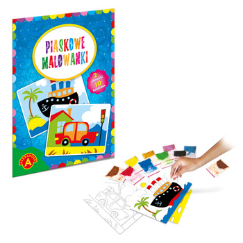 Malowanka piaskowa statek samochód