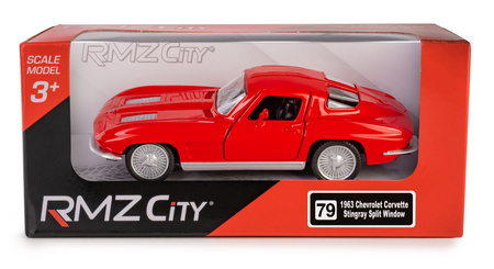 RMZ City Chevrolet Corvette Stingray Split Window 1963 czerwony w skali 1:35