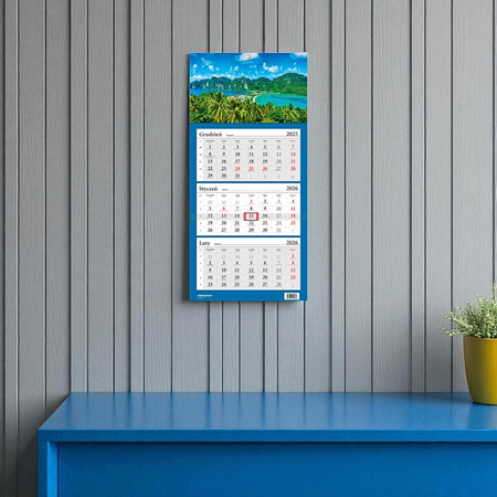 Kalendarz 2026 Trójdzielny LUX Egzotyczny Raj Tajlandia
