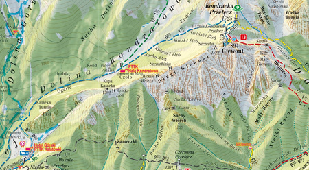 Tatry Mapa panoramiczna laminowana mapa turystyczna 1:28 000