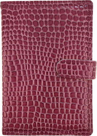 Kalendarz 2026 A5 dzienny z zapięciem krokodyl fioletowy