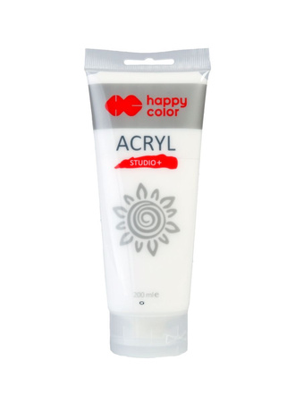 Farba akrylowa Studio 200 ml biel tytanowa Happy Color