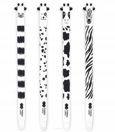Paczka Długopis wymazywalny Black&White 0,5 mm Happy Color mix 12szt.