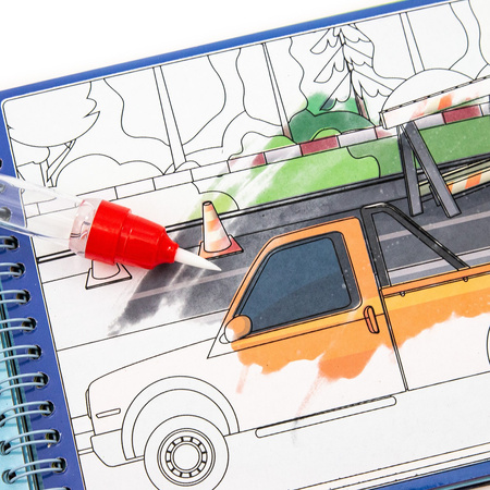 Magiczna wielorazowa kolorowanka wodna Kidea Pojazdy