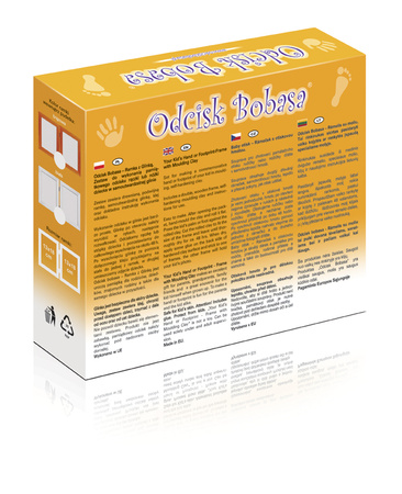 Ramka podwójna z glinką Odcisk bobasa brązowa