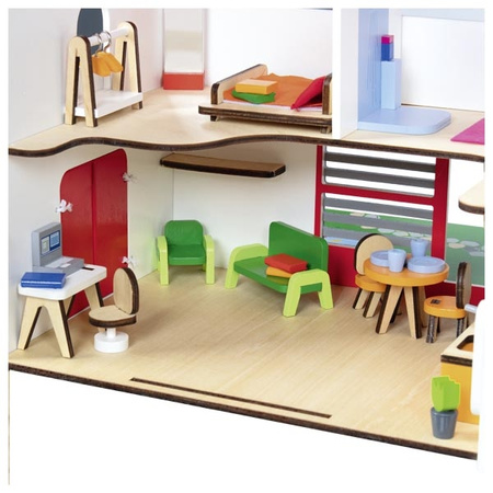 Przenośny domek dla lalek Eco House z akcesoriami Goki