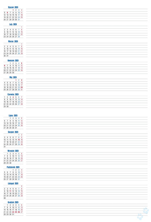 Kalendarz 2026 ścienny albumowy Pieski KSA V1