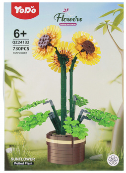 Klocki konstrukcyjne Kwiaty 730 elementów