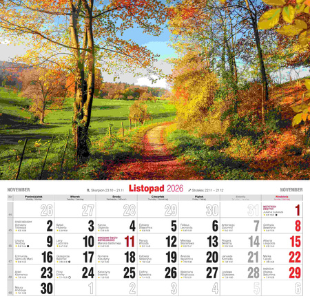 Kalendarz 2026 Barwy przyrody KD-9