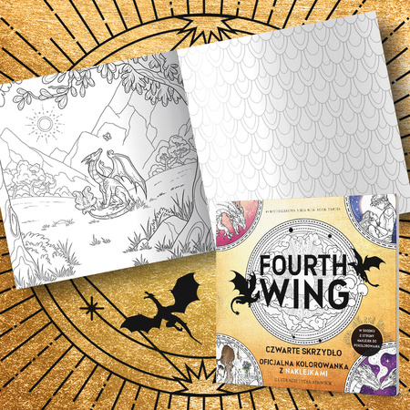 Fourth Wing. Czwarte Skrzydło: Oficjalna kolorowanka z naklejkami