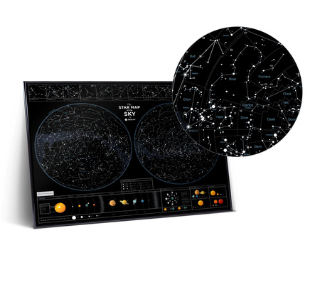 Mapa gwiezdna nieba star map of the sky