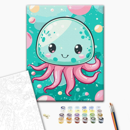 Malowanie po numerach BRUSHME 30x40 cm Kids Wesoła Meduza