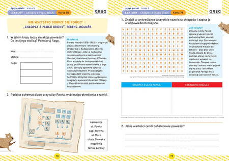 Język polski. Karty pracy w szkole i w domu. Klasa 5