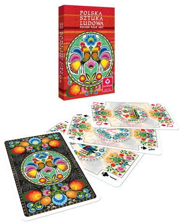 Karty do gry Polska sztuka ludowa podwójne 2 x 55 kart