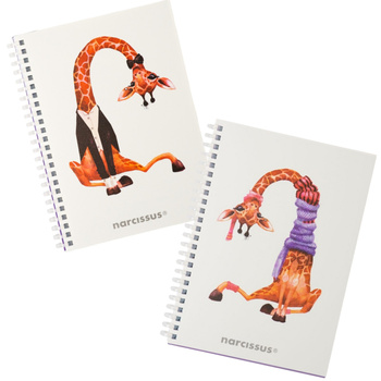 Kołonotatnik A5 80k.kratka SWING Żyrafa